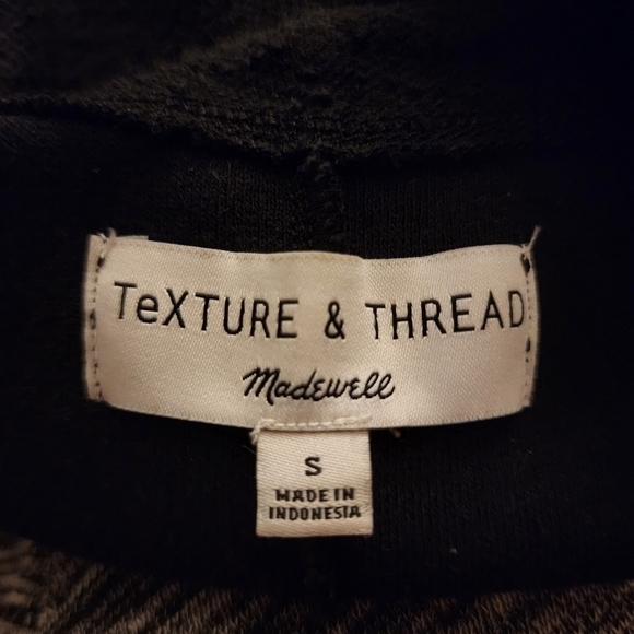 Madewell Texture & Thread Black Wrap Side Tie Cropped Top Women's Small S EUC - Picture 6 of 6